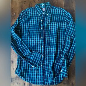 J. Crew Blue and green Checkered Men's Shirt